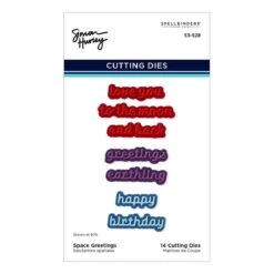 Space Greetings Etched Dies From The Simon's Space Adventure Collection By Simon Hurley -Woodland Scenics Shop S3 528 Space Adventure Simon Hurley Space Greetings Pac