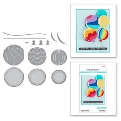 Color Block Balloons Etched Dies From The Birthday Celebrations Collection