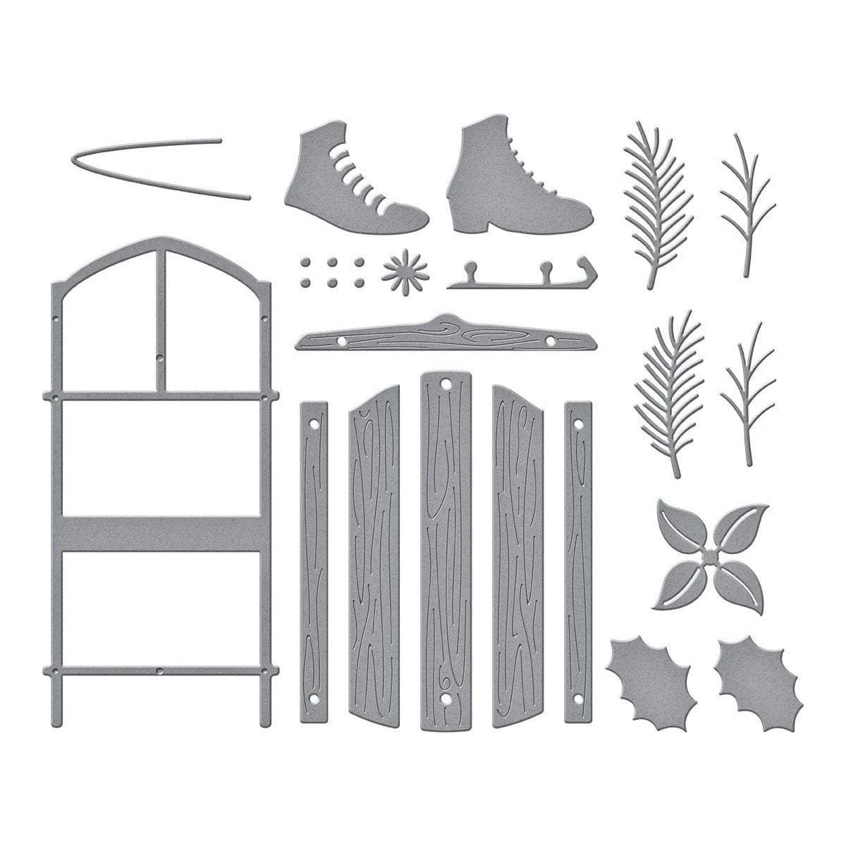 Winter Welcome Sled Etched Dies From The Celebrate The Season Collection 3 Winter Welcome Sled Etched Dies From The Celebrate The Season Collection - Image 3