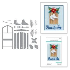 Winter Welcome Sled Etched Dies From The Celebrate The Season Collection