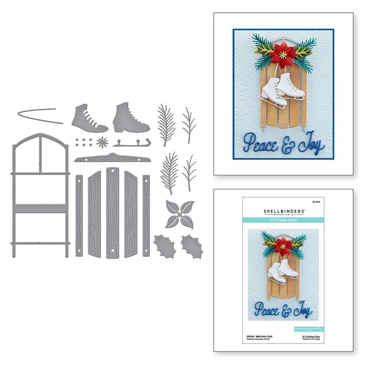 Winter Welcome Sled Etched Dies From The Celebrate The Season Collection 1 Winter Welcome Sled Etched Dies From The Celebrate The Season Collection