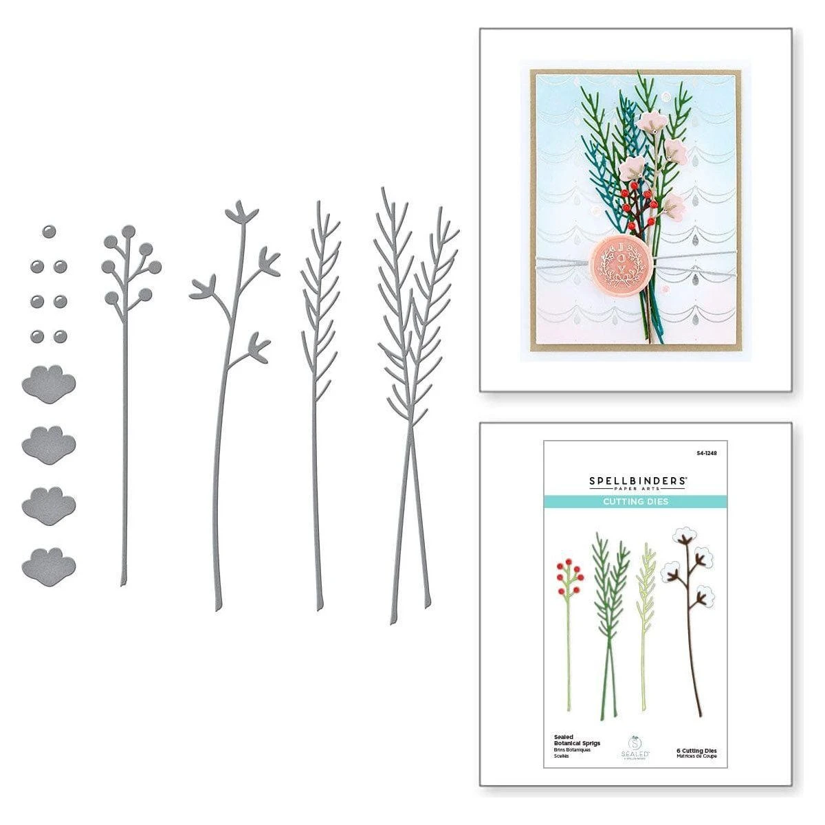 Sealed Botanical Sprigs Etched Dies From Sealed For The Holidays Collection 1 Sealed Botanical Sprigs Etched Dies From Sealed For The Holidays Collection
