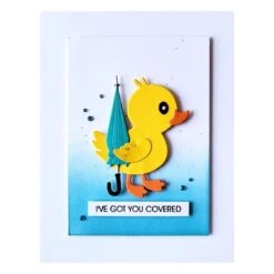 Duck With Umbrella Etched Dies From The Showered With Love Collection By Vicky Papaioannou -Woodland Scenics Shop S4 1261 Showered with Love Vicky Papaioannou Duck with Umbrella Project