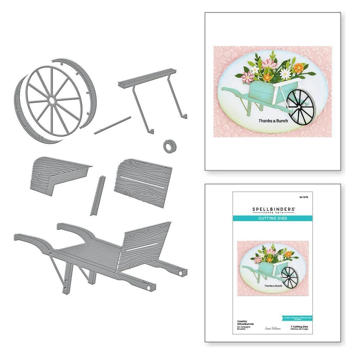 Country Wheelbarrow Etched Dies From The Country Road Collection By Annie Williams 1 Country Wheelbarrow Etched Dies From The Country Road Collection By Annie Williams