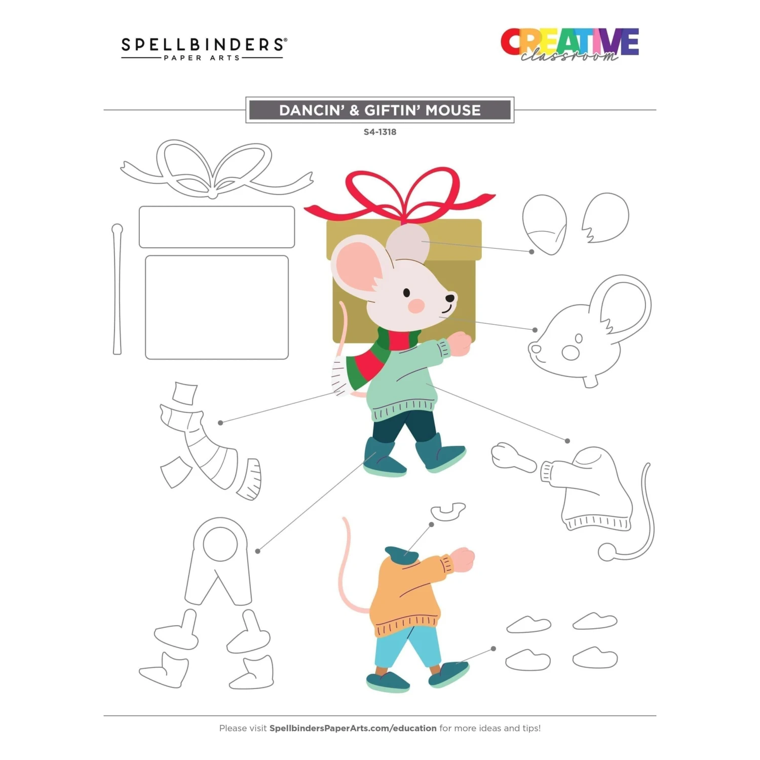 Dancin' & Giftin' Mouse Etched Dies From The Dancin' Christmas Collection 10 Dancin' & Giftin' Mouse Etched Dies From The Dancin' Christmas Collection - Image 10