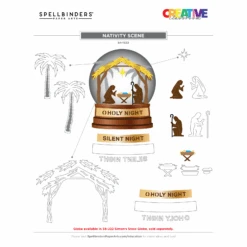 Nativity Scene Etched Dies From The Simon's Snow Globes Collection By Simon Hurley -Woodland Scenics Shop S4 1323 NATIVITYSCENE