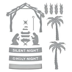 Nativity Scene Etched Dies From The Simon's Snow Globes Collection By Simon Hurley -Woodland Scenics Shop S4 1323 Simon s Snow Globes Simon Hurley nativity scene Color