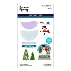 Snowman Scene Etched Dies From The Simon's Snow Globes Collection By Simon Hurley -Woodland Scenics Shop S4 1324 Simon s Snow Globes Simon Hurley snowman scene Pac