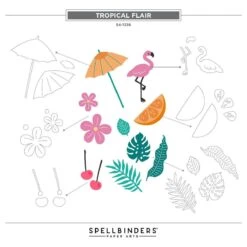 Tropical Flair Etched Dies From The Happy Hour Collection -Woodland Scenics Shop S4 1336 Happy Hour Tropical Flair Assembly
