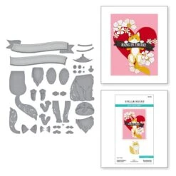 Cheerful Kittens Etched Dies From The Bibi's Cats And Pugs Collection By Bibi Cameron