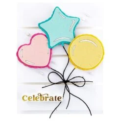 Mylar Balloons Etched Dies From The Birthday Bash Collection By Simon Hurley -Woodland Scenics Shop S4 1349 Birthday Bash Simon Hurley mylar balloons Project