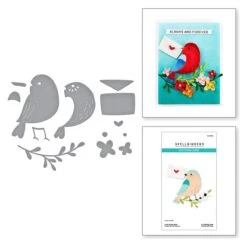 Love Note Bird Etched Dies From The Out And About Collection