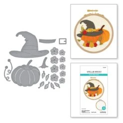 Faux Embroidered Pumpkin Etched Dies From The Nichol's Needlework Collection By Nichol Spohr