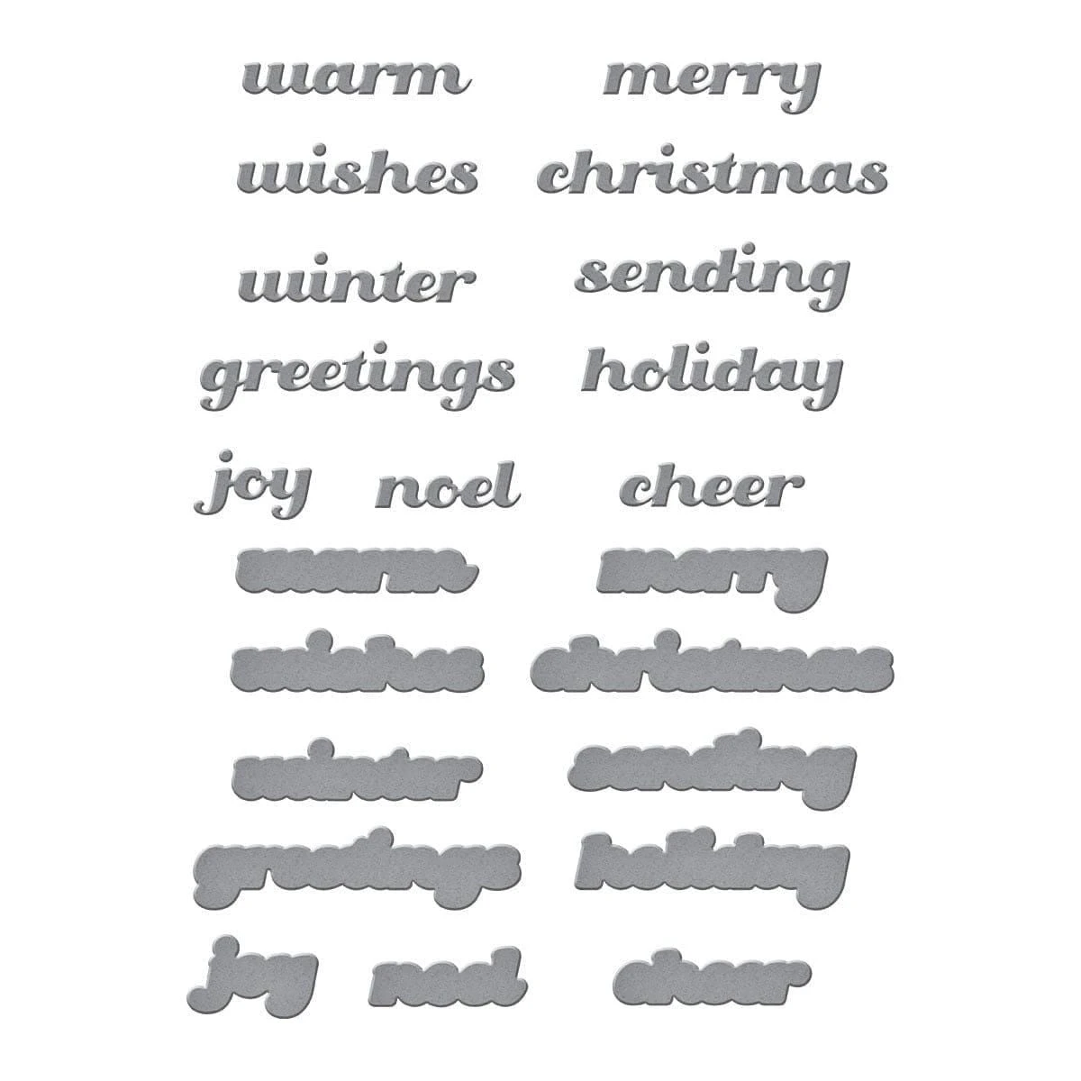 Christmas Greetings Etched Dies From The Home For The Holidays Collection 9 Christmas Greetings Etched Dies From The Home For The Holidays Collection - Image 9