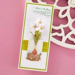 Winter's Grace Garden Die Bundle From The Winter's Grace Garden Collection By Susan Tierney-Cockburn -Woodland Scenics Shop S4 1364 Winter s Grace Garden STC Paperwhites and Glass Vase Project 2