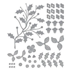 Poinsettia Spray Etched Dies From The Home For The Holidays Collection -Woodland Scenics Shop S4 1366 Home for the Holidays Poinsettia Spray Color