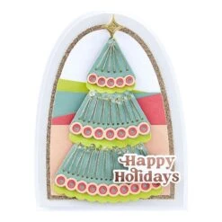 Stitched Holiday Tree Etched Dies From The Stitched Bright Collection -Woodland Scenics Shop S4 1367 Stitched Bright Stitched Holiday Tree Project