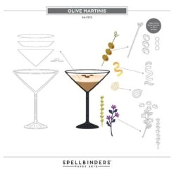 Olive Martinis Etched Dies From The Happy Hour Collection -Woodland Scenics Shop S4 1372 Happy Hour Olive Martinis Assembly