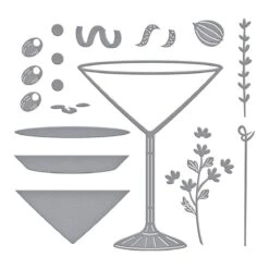 Olive Martinis Etched Dies From The Happy Hour Collection -Woodland Scenics Shop S4 1372 Happy Hour Olive Martinis Color