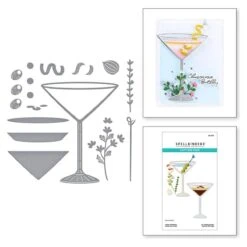 Olive Martinis Etched Dies From The Happy Hour Collection