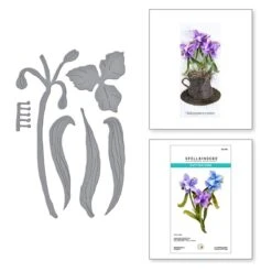 Spiderwort Etched Dies From The Through The Meadow Collection By Susan Tierney-Cockburn