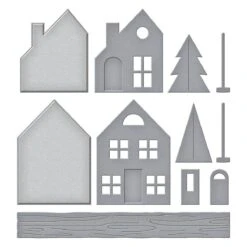 Mantel Village Etched Dies From The Timeless Trees Collection By Simon Hurley -Woodland Scenics Shop S4 1395 Timeless Trees Simon Hurley mantle village Color