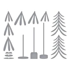 Whimsical Bottle Brush Trees Etched Dies From The Timeless Trees Collection By Simon Hurley -Woodland Scenics Shop S4 1397 Timeless Trees Simon Hurley whimsical bottle brush trees Color