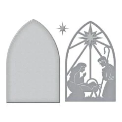 Christmas Morn Nativity Etched Dies From The Season Of Wonder Collection By Stampendous -Woodland Scenics Shop S4 1399 Season of Wonder Stampendous Christmas Morn Nativity Color