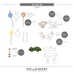 Go Kart Go Etched Dies From The Little Smiles Collection -Woodland Scenics Shop S4 1400 Assembly Guide