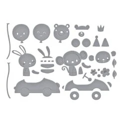 Go Kart Go Etched Dies From The Little Smiles Collection -Woodland Scenics Shop S4 1400 Little Smiles Go Kart Go Color