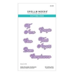 Italian Everyday Sentiments Etched Dies From The International Sentiments Collection -Woodland Scenics Shop S4 1411 International Sentiments Italian Everyday Sentiments Pac