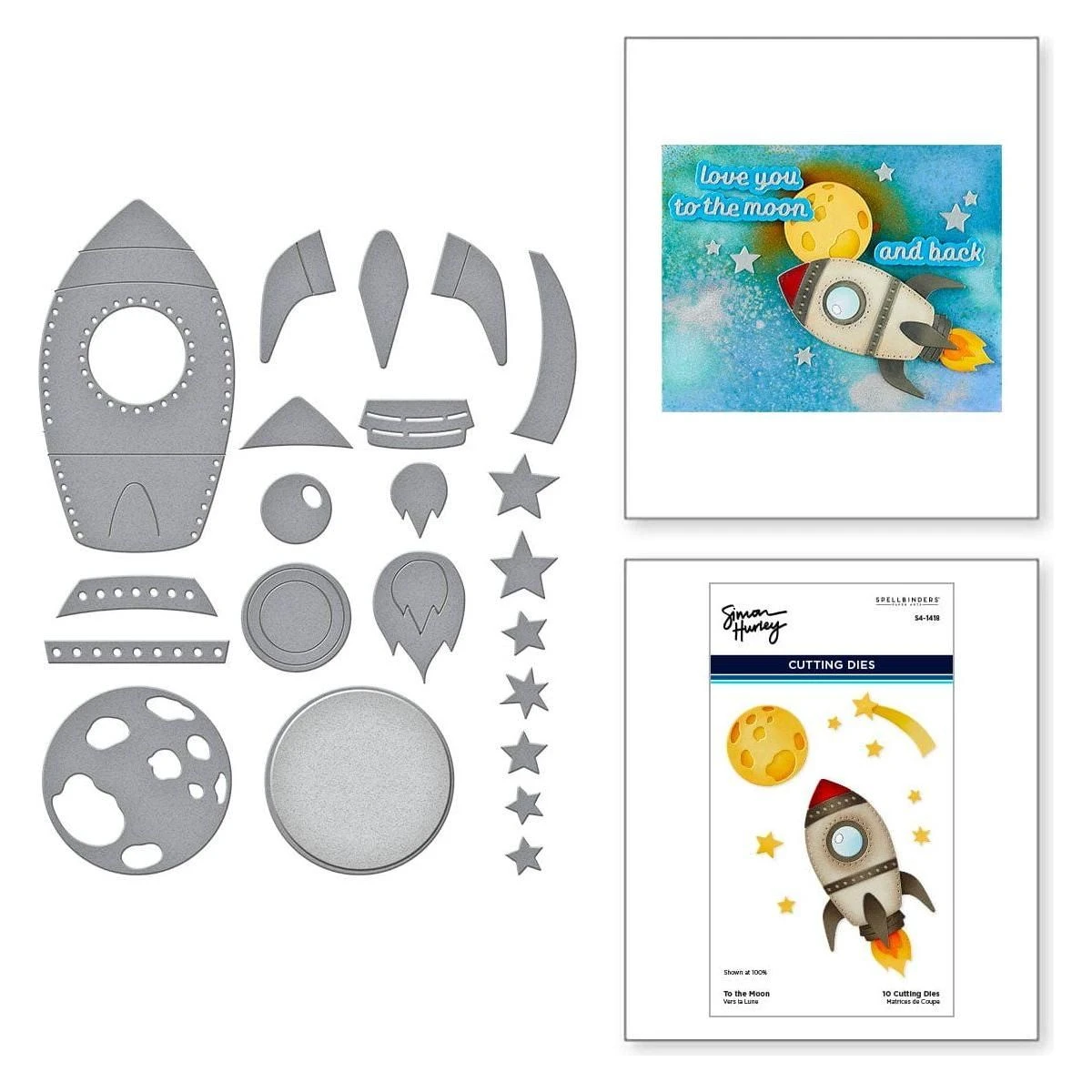 To The Moon Etched Dies From The Simon's Space Adventure Collection By Simon Hurley 1 To The Moon Etched Dies From The Simon's Space Adventure Collection By Simon Hurley