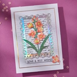 Layered Gladiolus Etched Dies From The Wildflowers Collection By Lisa Horton -Woodland Scenics Shop S4 1429 Wildflowers Lisa Horton Layered Gladiolus Project 4