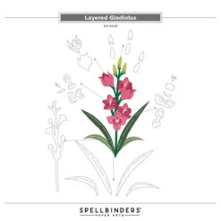Layered Gladiolus Etched Dies From The Wildflowers Collection By Lisa Horton -Woodland Scenics Shop S4 1429 Layered Gladiolus Assembly Guide