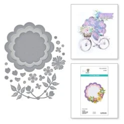 Scallop Journal Cards Etched Dies From The Simple Vintage Flower Shoppe Collection With Simple Stories