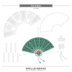 Fan & Bow Etched Dies From The Spring In Kyoto Collection By Alex Syberia Designs -Woodland Scenics Shop S4 1440 Fan Bow Assembly Instructions