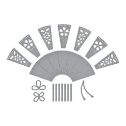 Fan & Bow Etched Dies From The Spring In Kyoto Collection By Alex Syberia Designs -Woodland Scenics Shop S4 1440 Spring in Kyoto Alex Syberia Fan Bow Color