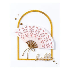 Fan & Bow Etched Dies From The Spring In Kyoto Collection By Alex Syberia Designs -Woodland Scenics Shop S4 1440 Spring in Kyoto Alex Syberia Fan Bow Project 1