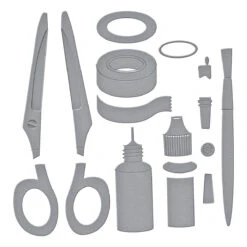 Crafty Tools Etched Dies From The Crafty Babe Collection With Simple Stories -Woodland Scenics Shop S4 1467 Crafty Babe Simple Stories Crafty Tools Color