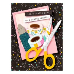 Crafty Tools Etched Dies From The Crafty Babe Collection With Simple Stories -Woodland Scenics Shop S4 1467 Crafty Babe Simple Stories Crafty Tools Project 1