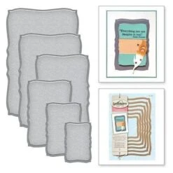 Nestabilities Curved Rectangles Etched Dies