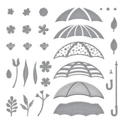 Umbrella Bloom Etched Dies From The Showered With Love Collection By Vicky Papaioannou -Woodland Scenics Shop S5 554 Showered with Love Vicky Papaioannou Umbrella Bloom Color