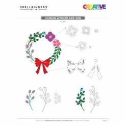 Garden Wreath Add-Ons Etched Dies From The Beautiful Wreaths Collection By Suzanne Hue -Woodland Scenics Shop S5 598 GARDENWREATHADD ONSpg1