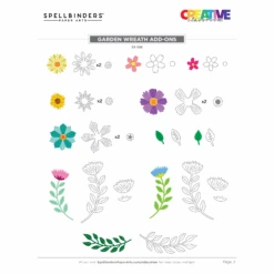 Garden Wreath Add-Ons Etched Dies From The Beautiful Wreaths Collection By Suzanne Hue -Woodland Scenics Shop S5 598 GARDENWREATHADD ONSpg2