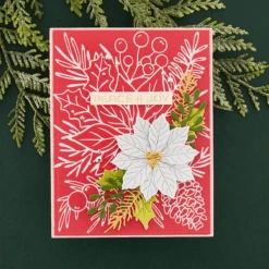 Christmas Bird Poinsettia Etched Dies From The Classic Christmas Collection -Woodland Scenics Shop S5 599 1