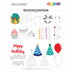 Birthday Wreath Add-Ons Etched Dies From The Beautiful Wreaths Collection By Suzanne Hue -Woodland Scenics Shop S5 600 BIRTHDAYWREATHADD ONS