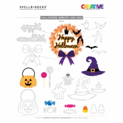 Halloween Wreath Add-Ons Etched Dies From The Beautiful Wreaths Collection By Suzanne Hue -Woodland Scenics Shop S5 601 HALLOWEENWREATHADD ONS