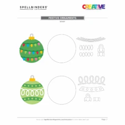 Festive Ornaments Etched Dies From The Merry Mug & Circle Delights Collection By Nichol Spohr -Woodland Scenics Shop S5 607 FESTIVEORNAMENTSpg2