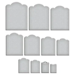 Scallop Labels And Tag Etched Dies From The Sealed 3D Botanical Collection -Woodland Scenics Shop S5 625 Sealed 3D Botanicals Scallop Labels and Tag Color