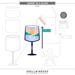 Sunset In A Glass Etched Dies From The Happy Hour Collection -Woodland Scenics Shop S5 627 Happy Hour Sunset in a Glass Assembly